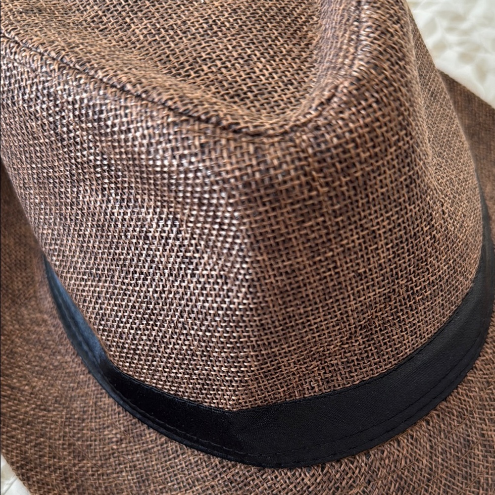 Stylish Brown Fedora Hat with Black Band - Picture 6 of 6
